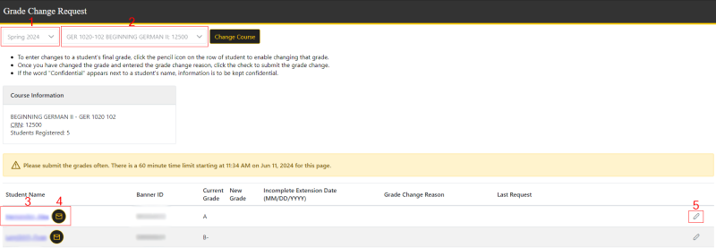 Grade Change Screen Shot 2